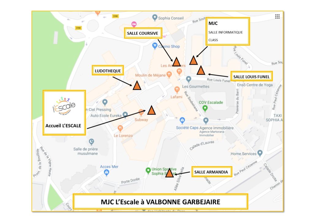 Nos différentes salles d'activités et de rencontre