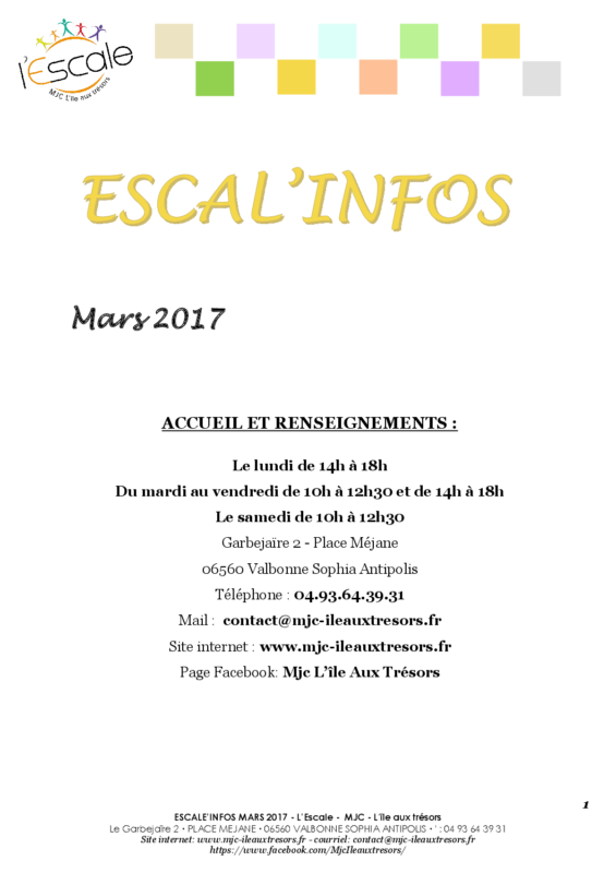 Escal’infos Mars 2017