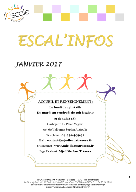 Escal’infos Janvier 2017