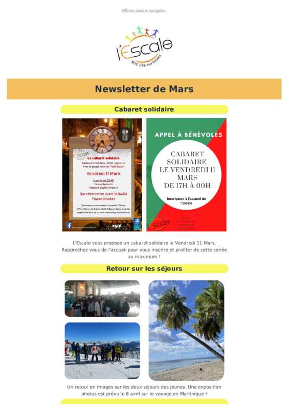 Newsletter-Mars
